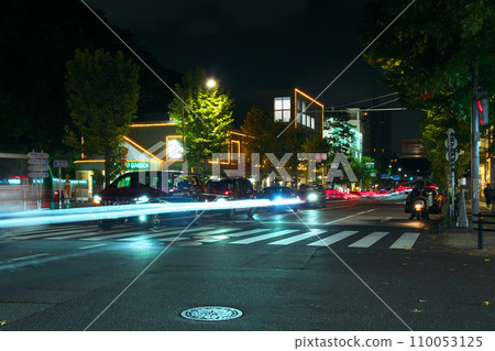 [Shibuya-ku, Tokyo] Hiroo evening view - Gaien Nishi-dori Hiroobashi intersection (November 2023) 110053125