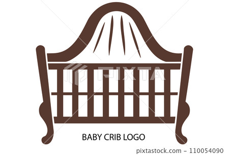 Child crib for a boy sign, Baby cradle bed icon. Child crib for a boy sign, Baby cradle bed icon. 110054090