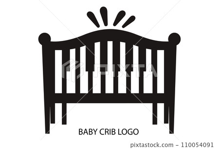 Child crib for a boy sign, Baby cradle bed icon. 110054091