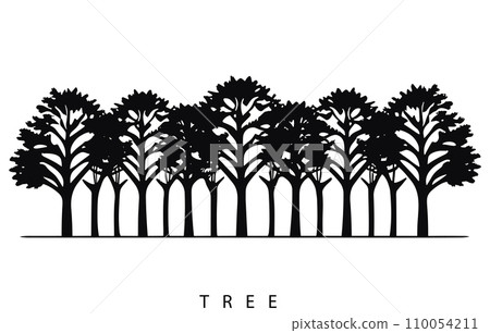 tree silhouettes Vector illustration, tree silhouette isolated on white background tree silhouettes Vector illustration, tree silhouette isolated on white background 110054211