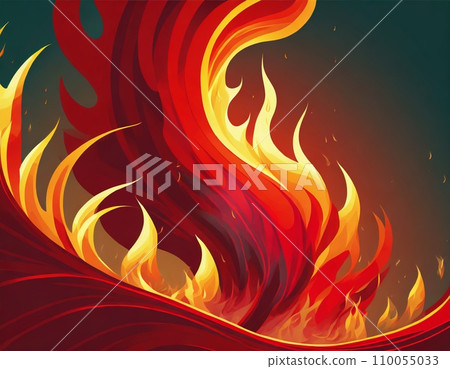 Flame illustration background_AI generated image 110055033