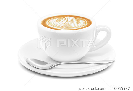 咖啡拿鐵插畫現實 咖啡拿鐵插畫現實 110055587