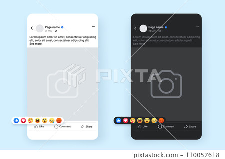 Facebook mobile app post vector template design Facebook mobile app post vector template design 110057618