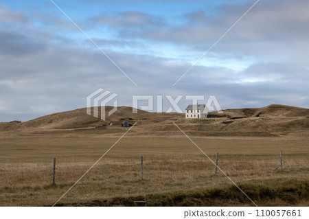 Wild nature along the coast and Vik, south Iceland 110057661
