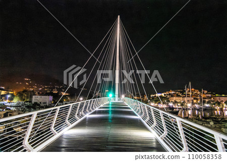 Italy, La Spezia, Ponte Thaon di Revella night Italy, La Spezia, Ponte Thaon di Revella night 110058358