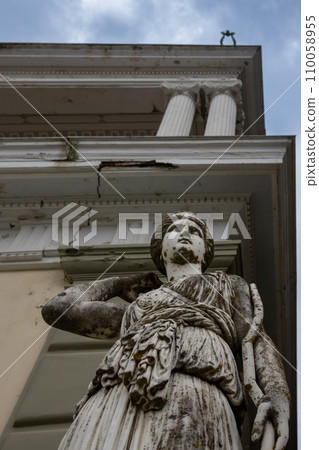 Architecture details of Achilleon, Corfu, Greece 110058955