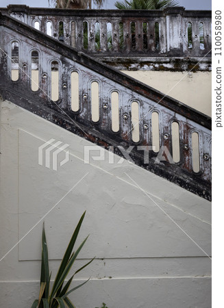 Architecture details of Achilleon, Corfu, Greece 110058980