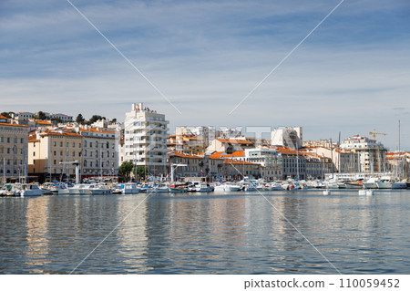 View of Marseille from the waters of the port. 110059452