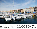 View of boats standing in Marseille. 110059471