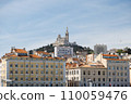 View of the Basilica of Notre-Dame of la Garde in Marseille, France. 110059476