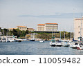 View of Palais du Pharo from the waters of the port of Marseille. 110059482