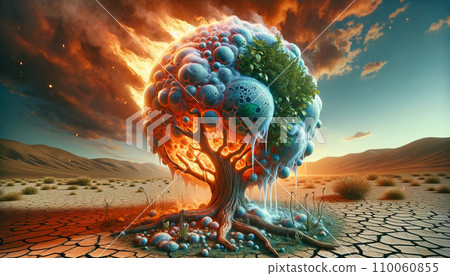 3DCG image of global warming, global boiling, SDGs, and sustainability 3DCG image of global warming, global boiling, SDGs, and sustainability 110060855
