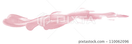 Pink paintbrush isolated on white background. Watercolor 110062096