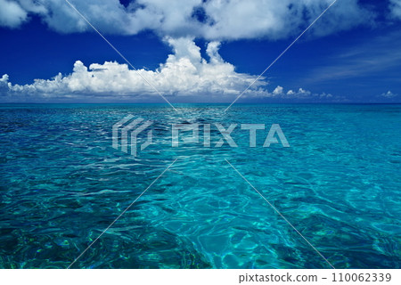 Blue sea and summer sky off the coast of Shinjojima, Okinawa Prefecture 110062339