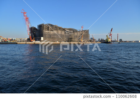 Construction site Kobe Arena construction site scene Construction site Kobe Arena construction site scene 110062608