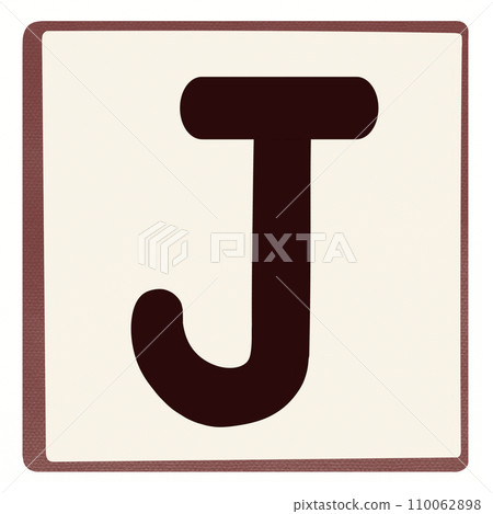 Alphabet letter J 110062898