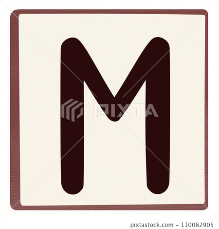 Alphabet letter M 110062905