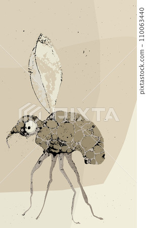 Abstract art grunge mosquito 110063440