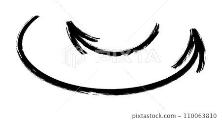 Grunge arrow. Brush painted arrow with marker texture. Vector illustration 110063810