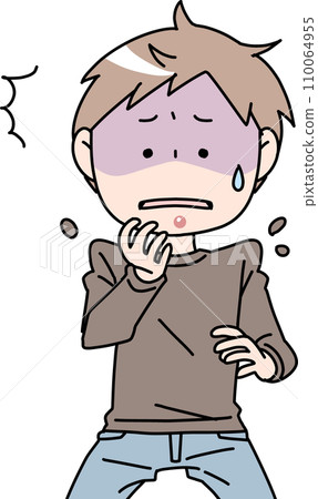 下巴長痘痘的男人 110064955