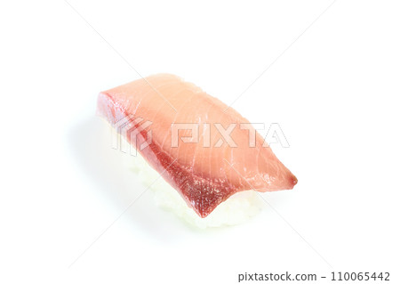 Hamachi 握壽司 1 件白色背景 Hamachi 握壽司 1 件白色背景 110065442