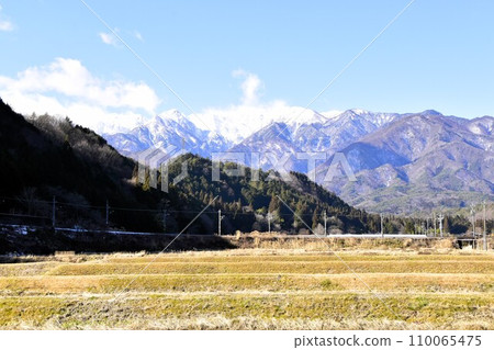 嚴冬的伊那山谷和中央阿爾卑斯山 1 110065475