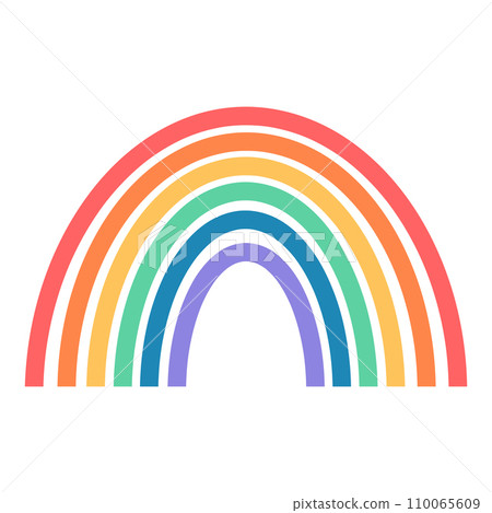 Colorful rainbow. Cute symbol of lgbt. Vector illustration isolated on white background. Colorful rainbow. Cute symbol of lgbt. Vector illustration isolated on white background. 110065609