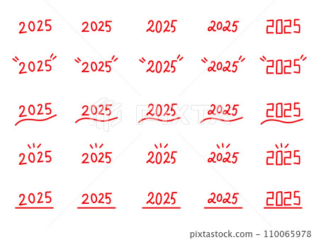 2025 handwritten letter red 110065978