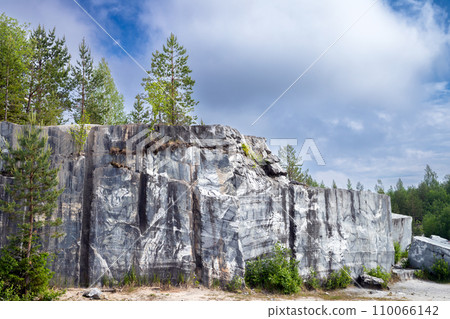 Former marble quarry, landscape photo taken at Ruskeala Former marble quarry, landscape photo taken at Ruskeala 110066142