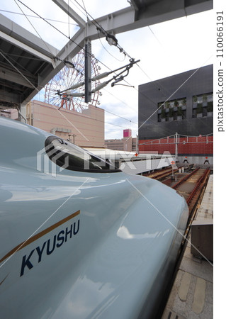 Shinkansen terminal station Kyushu Shinkansen Kagoshima Chuo Station car stop and N700 series 110066191