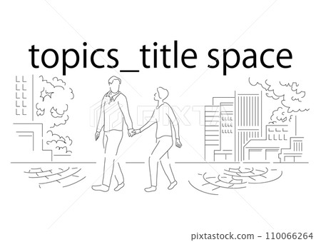 老年夫婦_老年人_情人節_尊重老人_細微差別_插圖_城鎮_人民 110066264