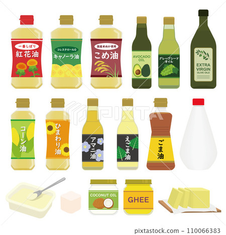 Cooking oil illustration set 110066383