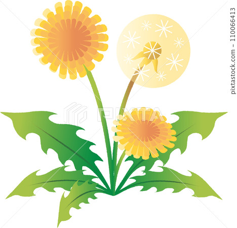 Dandelion Spring Flower Plant Simple Vector Illustration Material Dandelion Spring Flower Plant Simple Vector Illustration Material 110066413