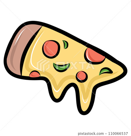 slice of pizza icon, cartoon style slice of pizza icon, cartoon style 110066537