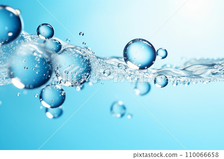 Water surface texture with bubbles and splashes. Clear water abstract nature background Water surface texture with bubbles and splashes. Clear water abstract nature background 110066658