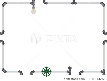 Steampunk piping frame copper gradation Steampunk piping frame copper gradation 110066697