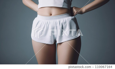 標準體型女體、皮下脂肪、腰部、胖乎乎體型女體 110067164