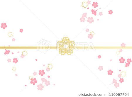Background illustration material of falling cherry blossoms Vector Enrollment Graduation Celebration Noshi paper Background illustration material of falling cherry blossoms Vector Enrollment Graduation Celebration Noshi paper 110067704