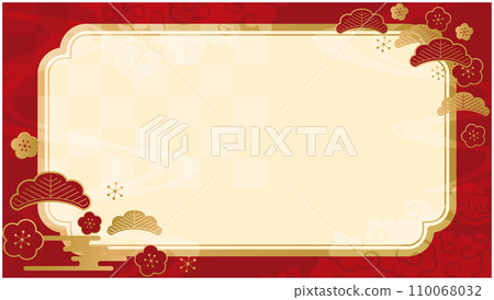 新年日式框架邊框背景 新年日式框架邊框背景 110068032