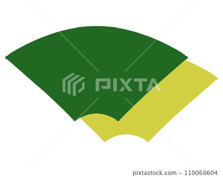 Simple fan-shaped illustration material Simple fan-shaped illustration material 110068604