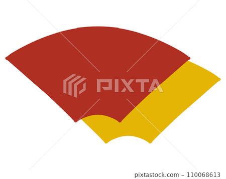 Simple fan-shaped illustration material Simple fan-shaped illustration material 110068613