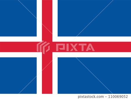 The national flag of Iceland vector illustration with official color The national flag of Iceland vector illustration with official color 110069052