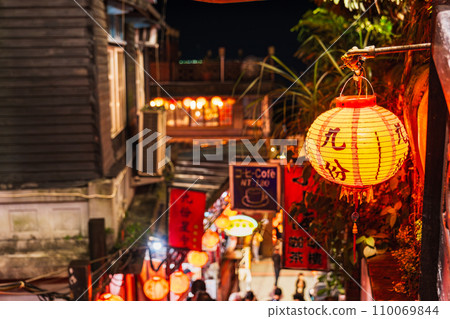 Jiufen Main Street with Stone Steps Shuqi Road 110069844