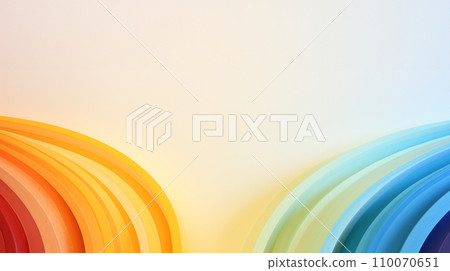 Rainbow colors, seven bright colors, natural wood grain background, AI generated image 110070651