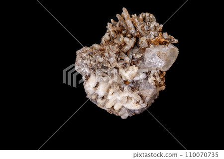 macro mineral fluorite stone on balck background macro mineral fluorite stone on balck background 110070735