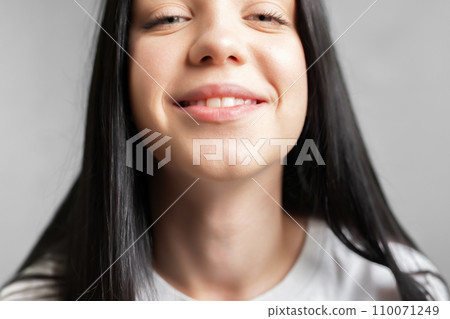 Portrait of a smiling young girl. Portrait of a smiling young girl. 110071249