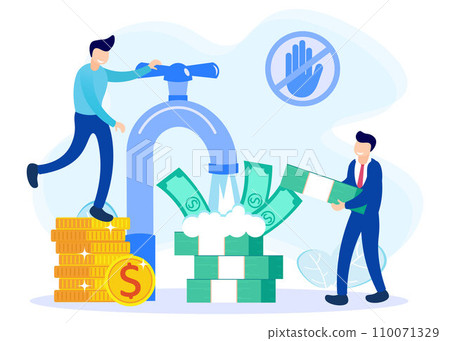 Illustration vector graphic cartoon character of money laundering Illustration vector graphic cartoon character of money laundering 110071329