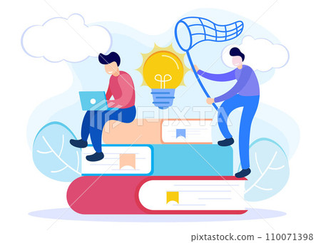 Illustration vector graphic cartoon character of plagiarism 110071398