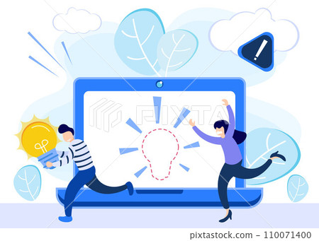 Illustration vector graphic cartoon character of plagiarism 110071400