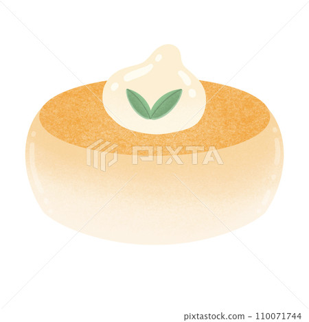 Pancake With Topping Whipped Cream Cartoon illustration Pancake Drawing Fluffy Japanese Pancake Big Pancake 110071744